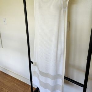 Lafayette 148 cream and white dress with jacket. Nwt